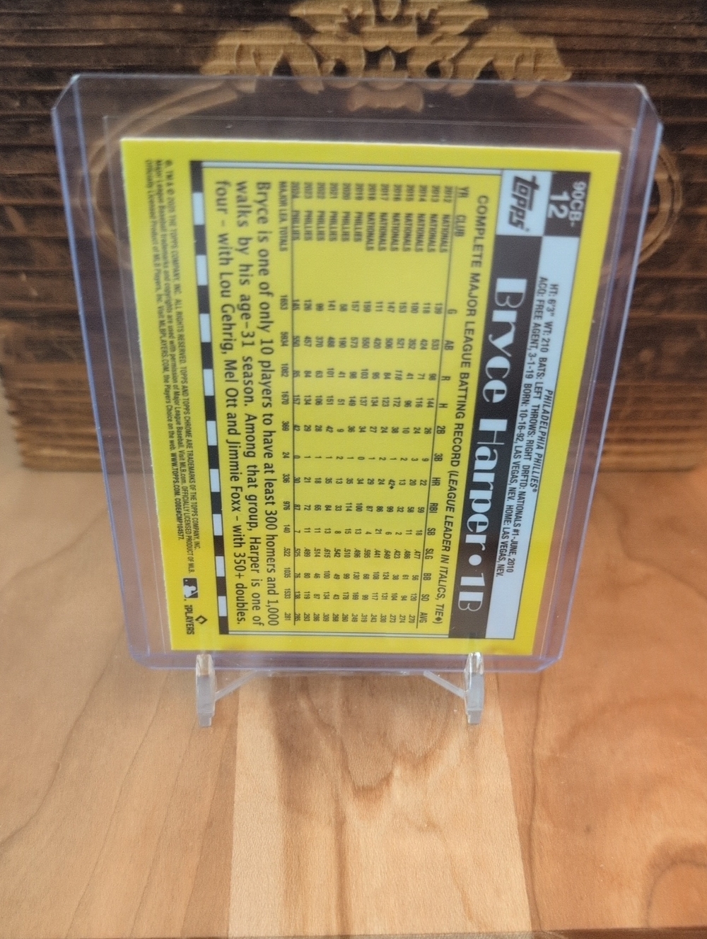 2025 Topps Chrome Bryce Harper Holo Foil Refractor Phillies - Picture 3 of 3